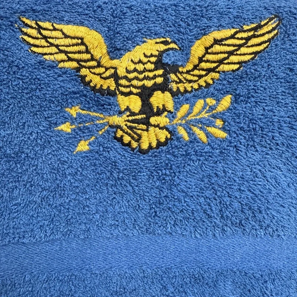 Vintage American‎ Eagle Embroidered Towels Set Patriotic American